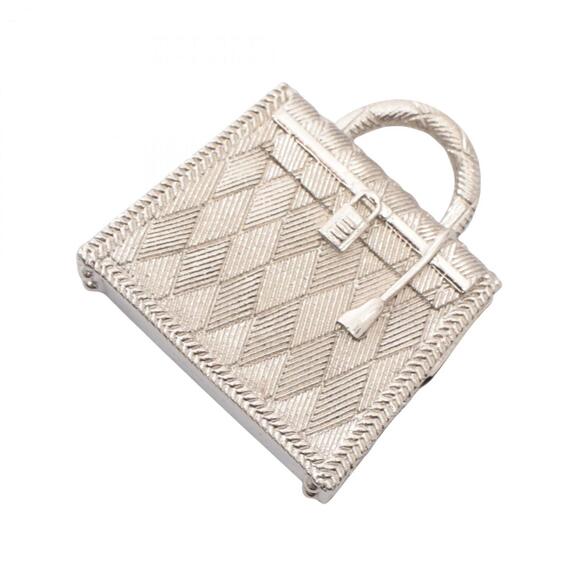 Hermes Hermès Curiosite Kelly Pendant Top in Stainless Steel Silver for Women